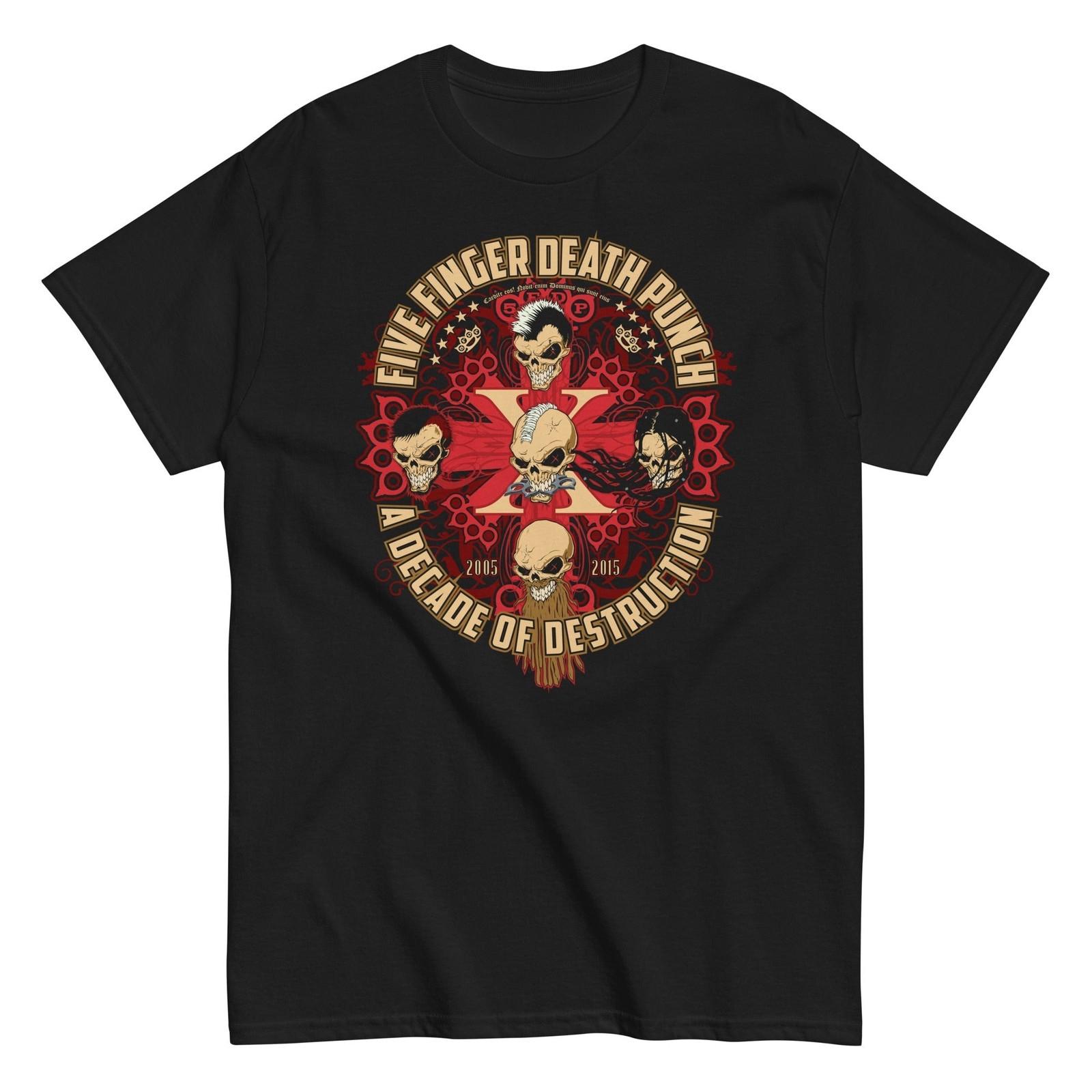 MerchMoment Five Finger Death Punch Decade of Destruction T-Shirt T-Shirt Blac M