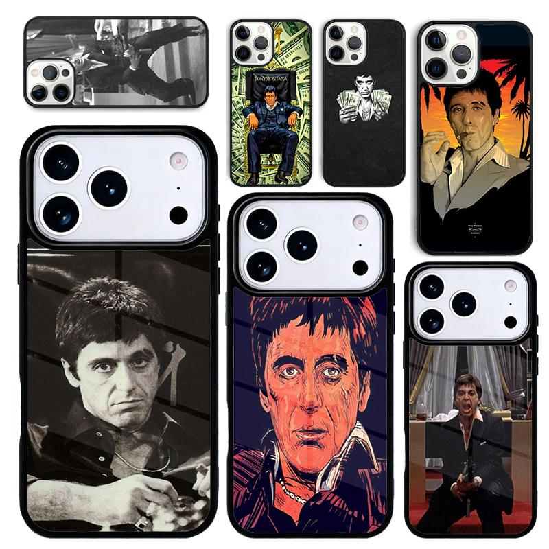 Capa Case for iPhone 17 Air 16 Pro Max 15 Plus 11 13 Mini 14 12 Back Phone Cover Tony Montana Scarface
