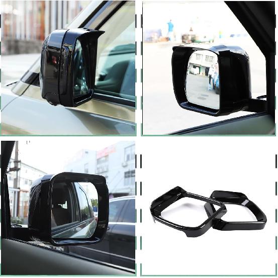 PIUGILH Rearview Mirror Rain Shield Cover Compatible with Land Rover Defender 2020 2021 2022 2023 2024, ABS Rear View Mirror Protector Frame, 2Pcs