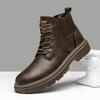 2026 New Men's Warm Leather Boots Genuine Cowhide Wool Lined Non - slip Ankle Boots for Outdoor Autumn Winter Size 38 - 44