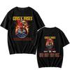 Magliette Tour 2025 Guns N Roses Rock Vintage Manica Corta Moda Cotone T-shirt Donna Uomo Magliette Estate Abbigliamento Y2K Top