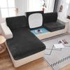 Sofa Seat Cover, Velvet, Black 50-65Cm