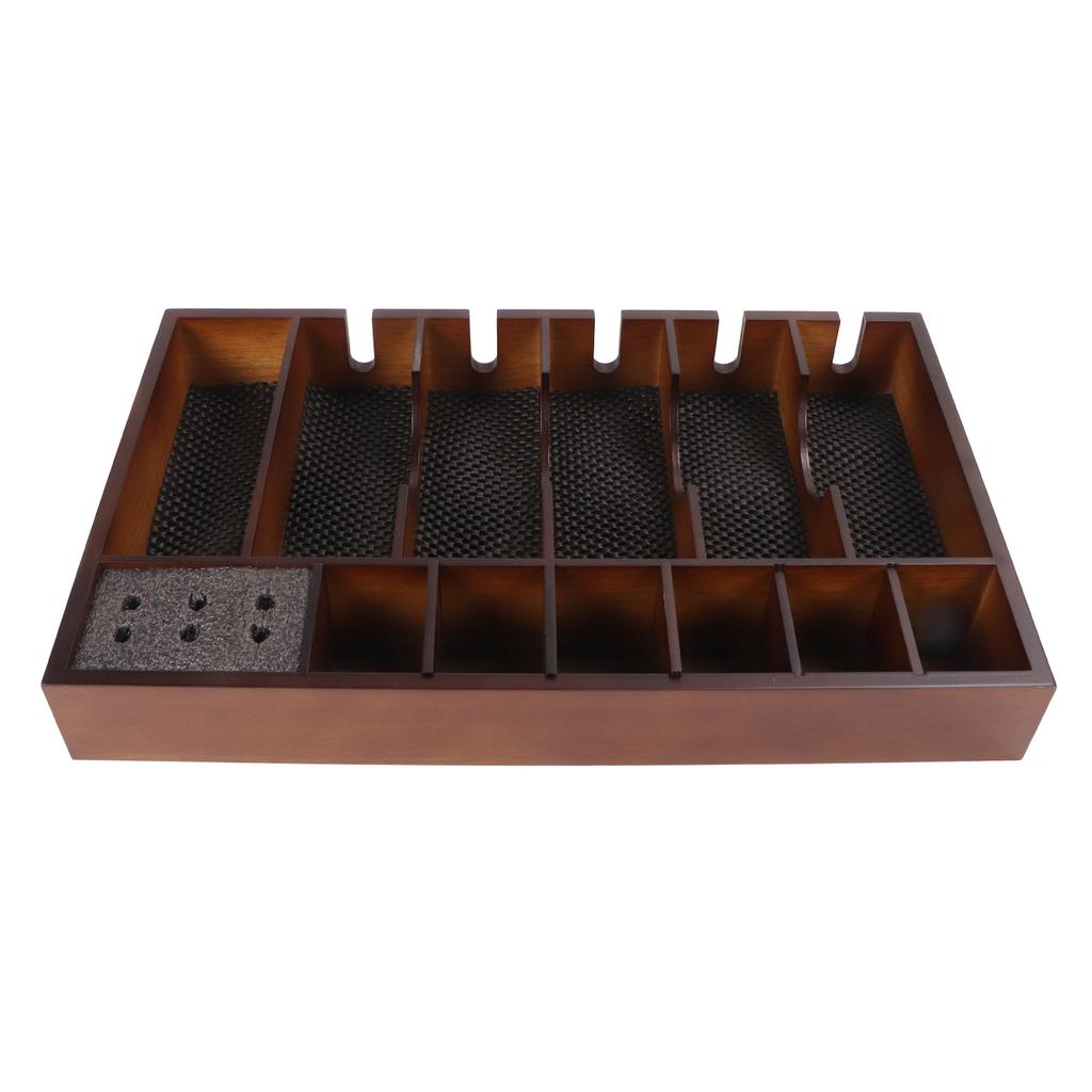 Barber Clipper Tray Large Area Slide Resistant Wooden Barber Clipper Holder Organizer for Hair