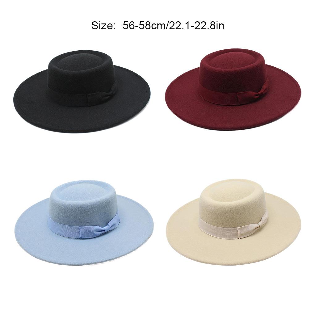8.5CM Big Wide Brim Fedora Hat – Classic British Style, Women’s Fashion Felt Hat for Autumn Winter (Church/Wedding/Jazz)