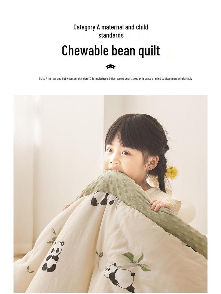 Class A Children's Cotton Double-Layer Gauze Quilt - All Seasons Soybean Core