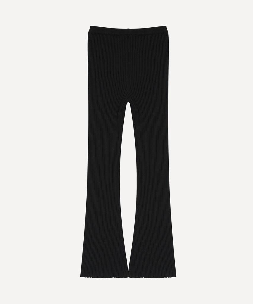 Daenkeudieo Layered Knit Wrap Set Pants - Black