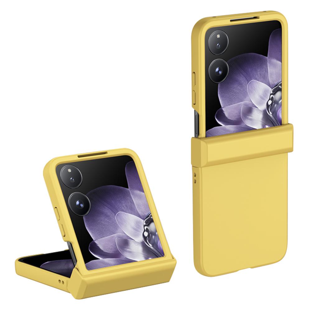 

For Xiaomi Mix Flip 2 Case Hinge Protection Skin-Touch PC Phone Cover Yellow