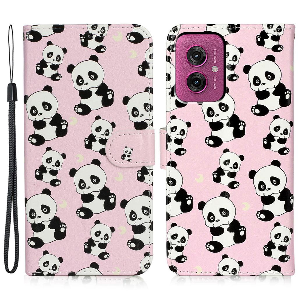 For Motorola Moto G55 5G Case Pattern Leather Wallet Phone Cover with Card Holder