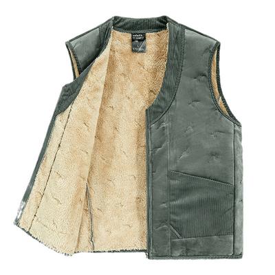 Gilet en cachemire d'agneau pour homme, gilet chaud en peluche, caraco en coton pour tenue décontracté