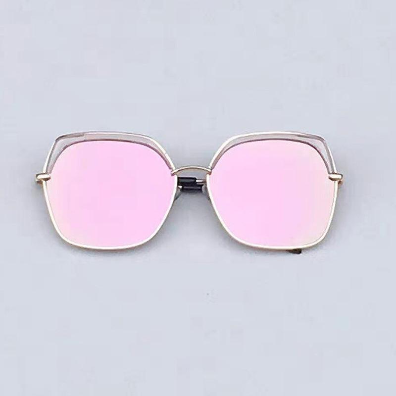 Stall Large Frame Sunglasses Metal Trend Color Film Colorful Women'S Sunglasses