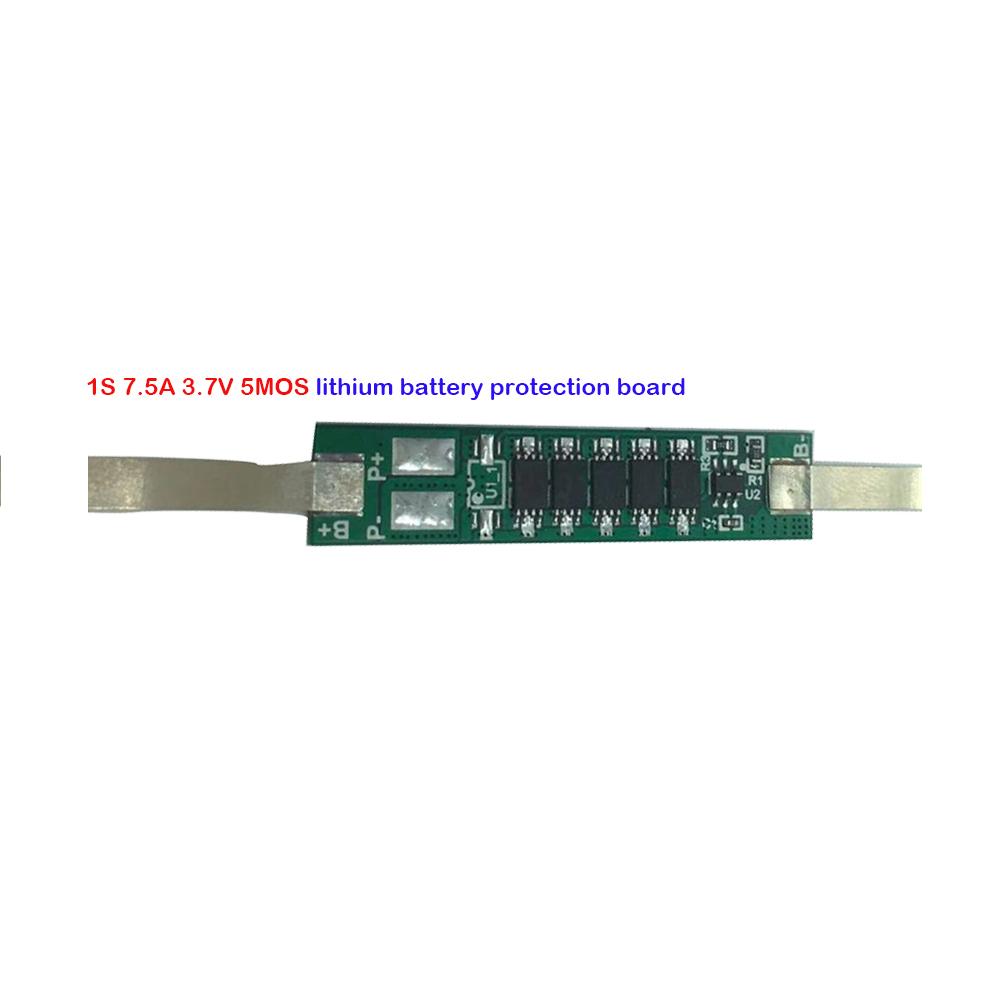 BMS 1S 3.7V 2A 1MOS/3A 2MOS /6A 4MOS/7.5A 5MOS/9A 6MOS 18650 Li-ion Li-ion Battery Protection Board Module with Nickel Strip