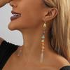 Stylish 2023 Fall Fashion Colorful Irregular Natural Stone Earrings For Urban Women