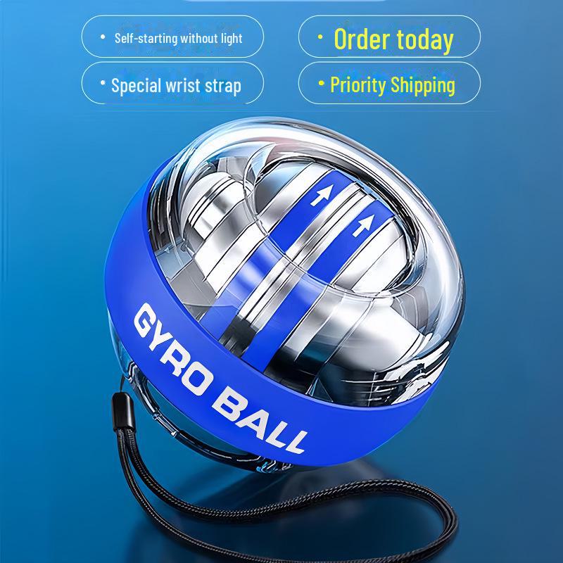 

5-ступенчатый бесшумный металлический гироскопический тренажер для запястий с изменением цвета для укрепления запястья и снятия стресса