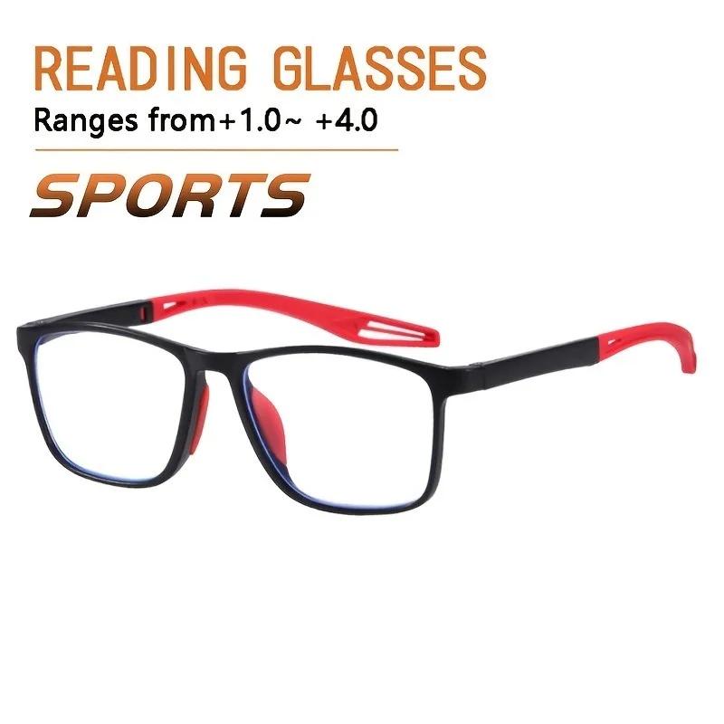 6PACK Sports Anti-shedding New Style Anti-blue-ray Anti-radiation Reading Glasses Men Women Ultra-Light Square Middle