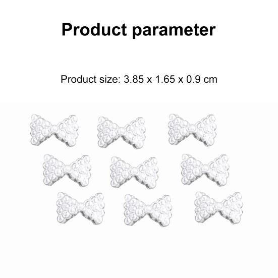 10 Stücke Nail art Aufkleber 3D Bowknot Muster Stilvolle Legierung Strass Nagel Aufkleber für Dating