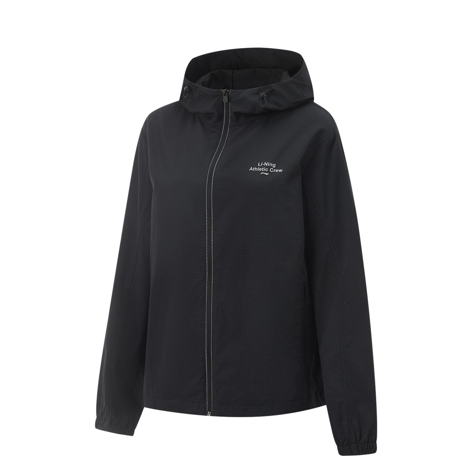 

Li Ning Hooded Zipper Windbreaker Women Outerwear Black AFDV448-2 XS