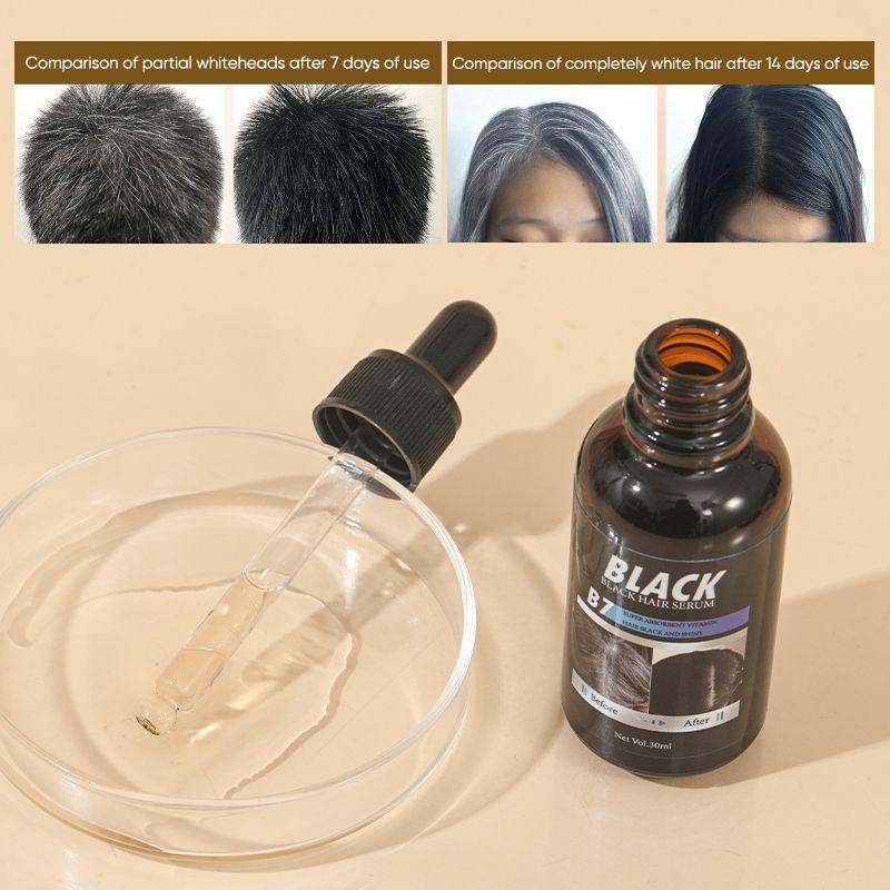 Black Hair Essence Gray Hair Treatment Whitening Hair Serum