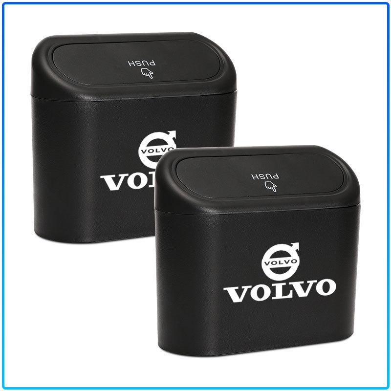 Car Trash Bin Hanging Storage Box ABS Square Pressing Trash Bin For Volvo 240 C70 S40 S50 S60 S70 S80 S90 V40 V50 V60 V90 XC40 XC60 XC90 Vnl Truck