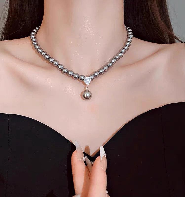 Pearl Necklace Women'S Light Luxury Temperament High Sense Clavicle Chain Year Neck Chain