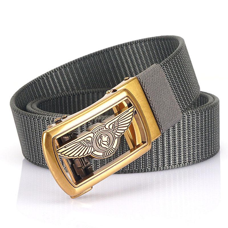 Noua centură pentru navetă pentru bărbați cu centură de nailon cu cataramă automată, centură groasă versatilă pentru petrecerea timpului liber în aer liber