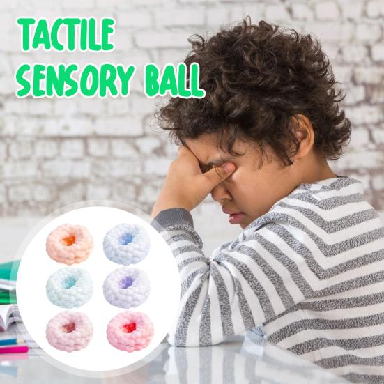 Crunchy Sensory Stress Ball Sand-Filled Fidget Toy for Anxiety Relief Soft Satisfying Crunch Texture Desk Toy for Adults Kids, Fun Relaxation Gift
