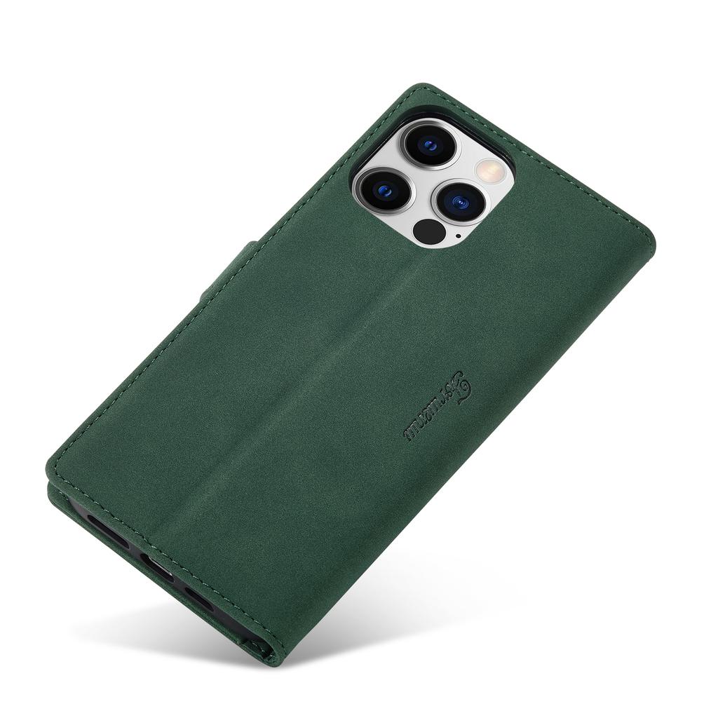 FORWENW F1 Series For iPhone 15 Pro Case PU Leather Magnetic Clasp Full Protection Phone Wallet Cover