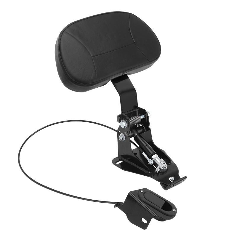 Black Motorcycle Driver Rider Front Backrest Mounting Kit For Harley Touring CVO Street Glide Road King Classic 2009-2026
