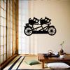 Vintage Cycling Cats Iron Wall Art Black Silhouette Indoor Outdoor Decor