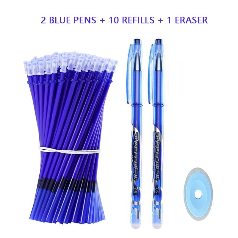 05mm Erasable Gel Pen Collection Black Blue Red Pen and Ink Refill Rod Kawaii Pens Washable Handle School Office Supplies Stationery