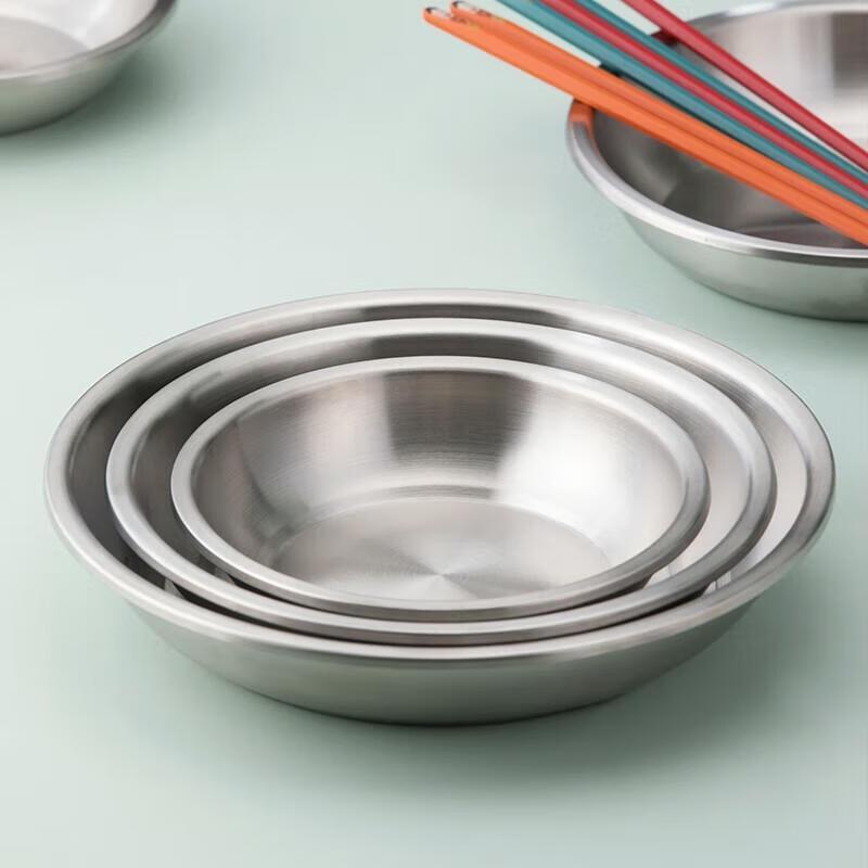Chahua Zhenxiang Thickened Round Serving Plate