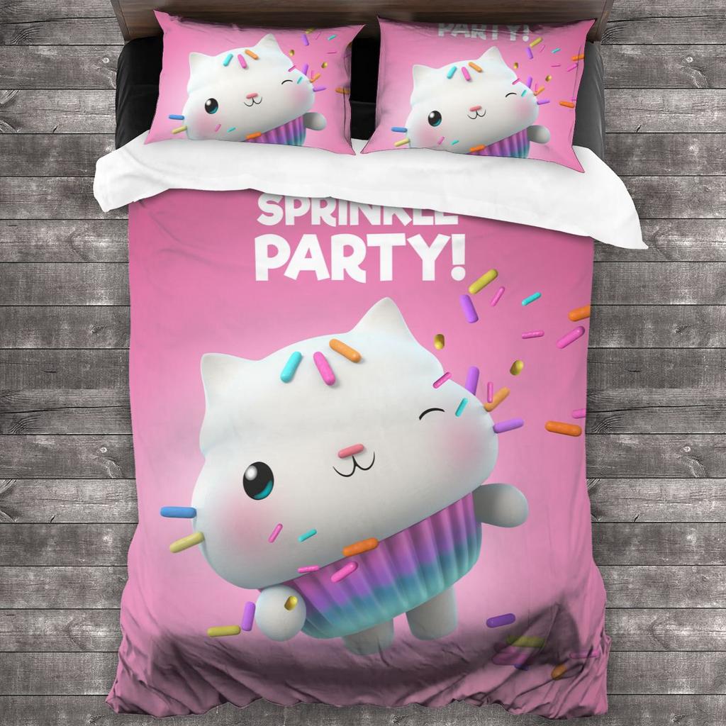 G-Gabby's Dollhouse Bedding Set 3D Print Anime Bed Set Aldult Kid Bedroom Duvetcover Sets Single Twin Full Queen King Size