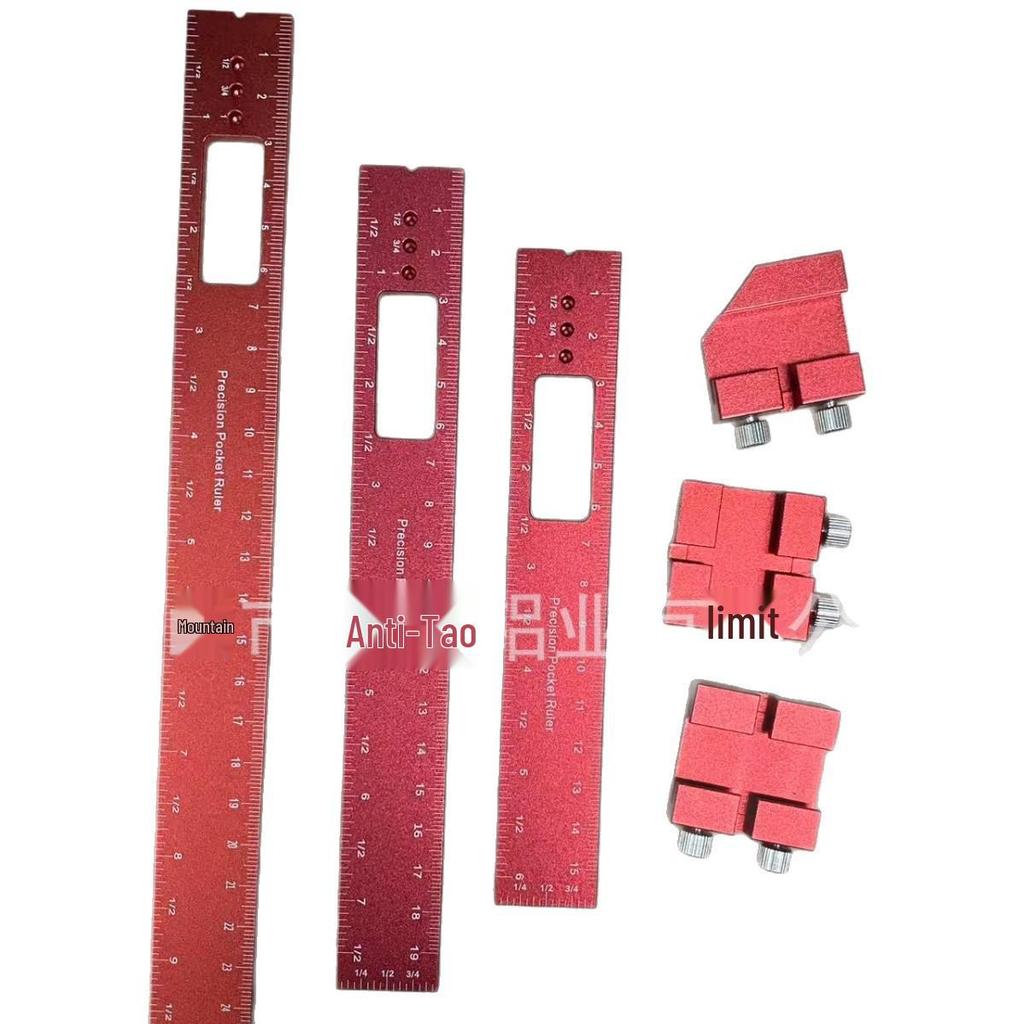 Aluminum Alloy T-Square Woodworking Marking Locator and Stop Block