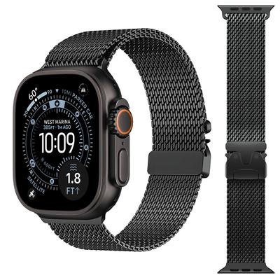 Titanium Milanese Loop for Apple Watch Ultra 3 Band 49mm 46 45 41 42 44 Correa Bracelet Straps Series 11 10 9 8 7 6 5 SE \'poi9