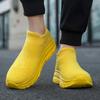 Knitted Socks Shoes Men Women Fashion Platform Shoes Lightweight Breathable Slip-on Casual Walking Shoes
