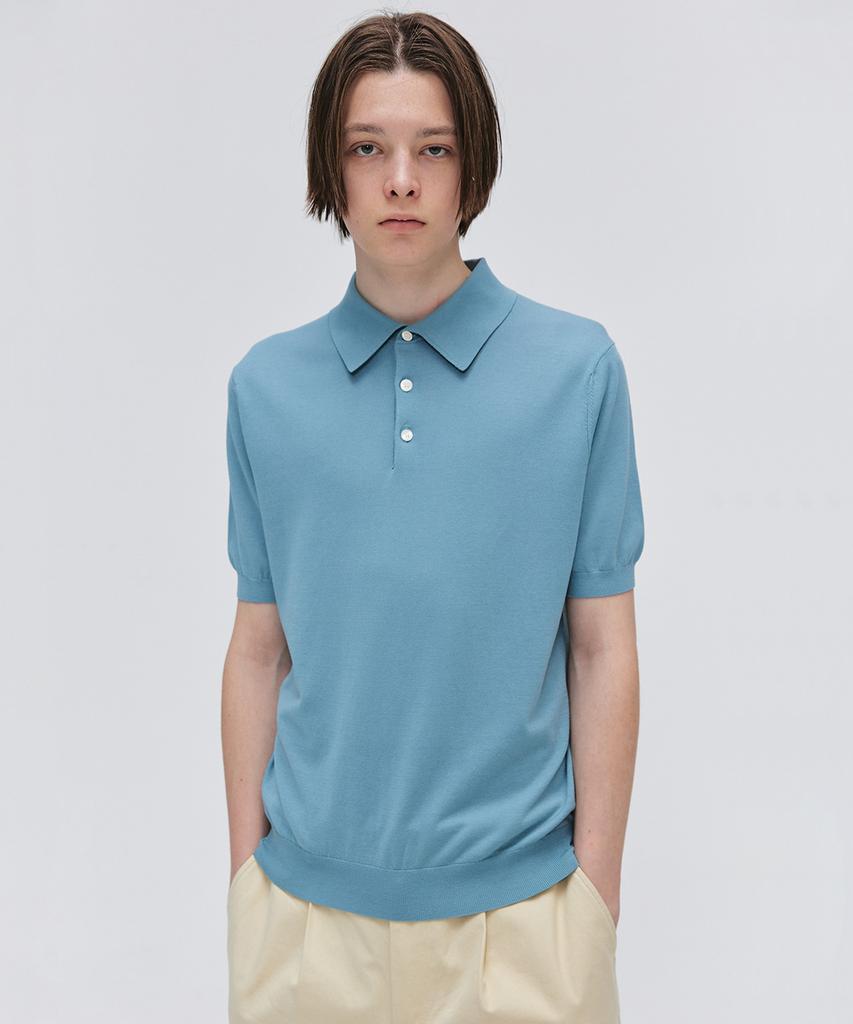 EZIO Soft Collar Half Knit_Peacock