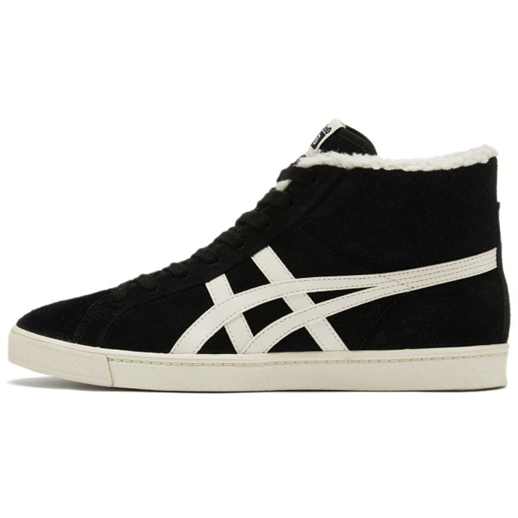 ONITSUKA TIGER Fabre RB Kolorowe Blokowane Pluszowe Casualowe Trwałe Buty Sportowe Średniej Wysokości Unisex Czarne 1183B809-001