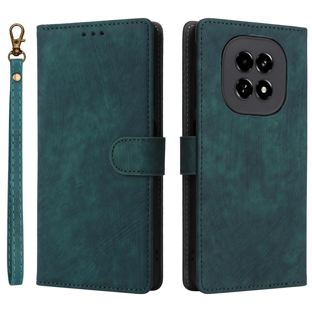 Für Realme V60 5G/V60s 5G Hülle RFID-Blockierendes Wallet Handy-Ständer PU-Leder Abdeckung mit Riemen