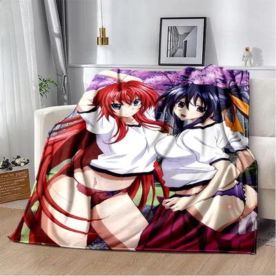 3D Sexy Dívka High School DxD Anime Měkká Plyšová Přikrývka, Flanelová Přikrývka na Gauč do Obývacího Pokojí Ložnice Postele Piknik s#(1)