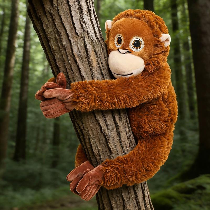 66CM Cartoon Gorilla Plüschtier Schimpansen Affe Weiche Stoffpuppe Rucksack Autotasche Raumdeko Kinderspielzeug Weihnachtsgeschenk