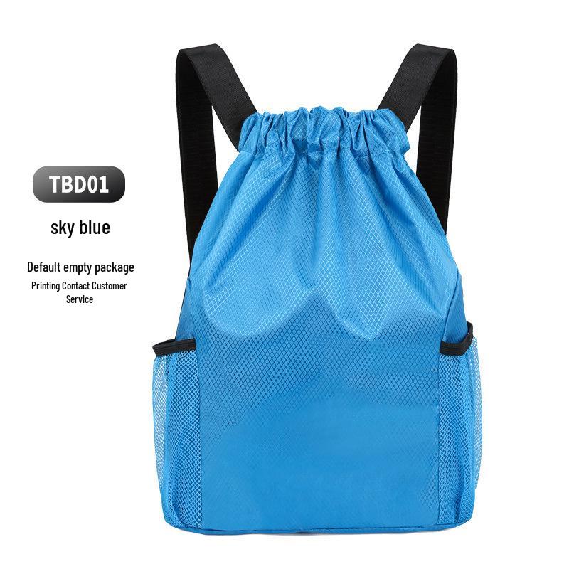 Large Capacity Drawstring Backpack: Double Shoulder Sports Fitness & School Bag