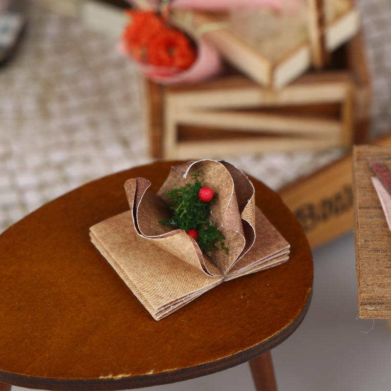 1/12 Dollhouse Mini Magic Book Model Dollhouse Wizarding World Scene Ornament Dolls House Vintage Decoration Photo Props