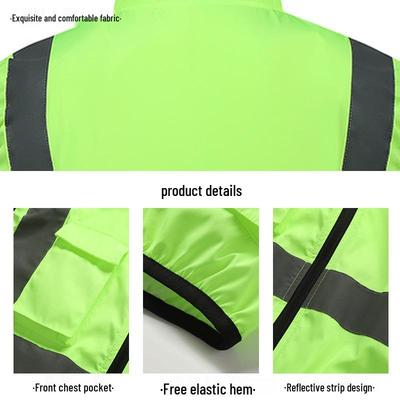 Summer Safety Reflective Vest with Fan for Construction and Road Work