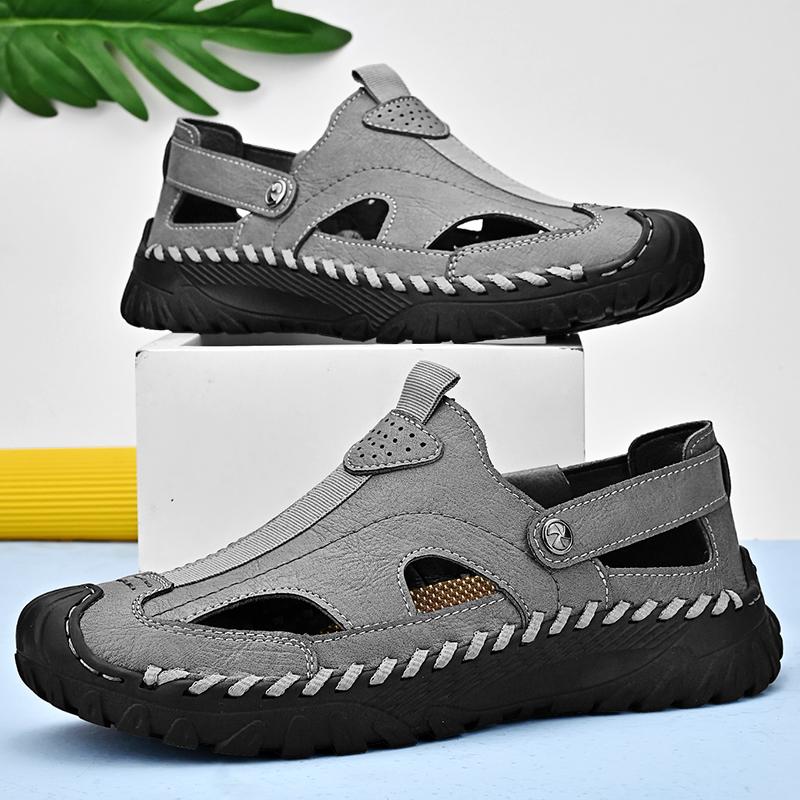 Summer hot selling men's baotou sandals Handmade sandals Non-Slip Beach Comfortable and breathable Leisure Travel shoes
