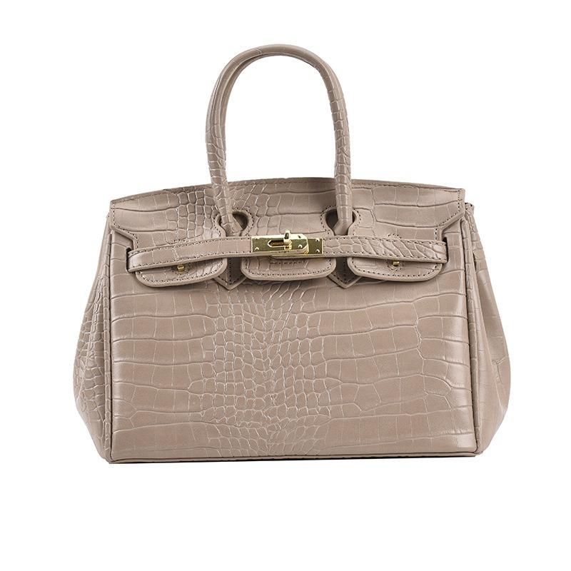 European and American Fashion Women's Bags, Crocodile Pattern Light Luxury Kelly Bags, New Bags, Niche Texture Messenger Bags