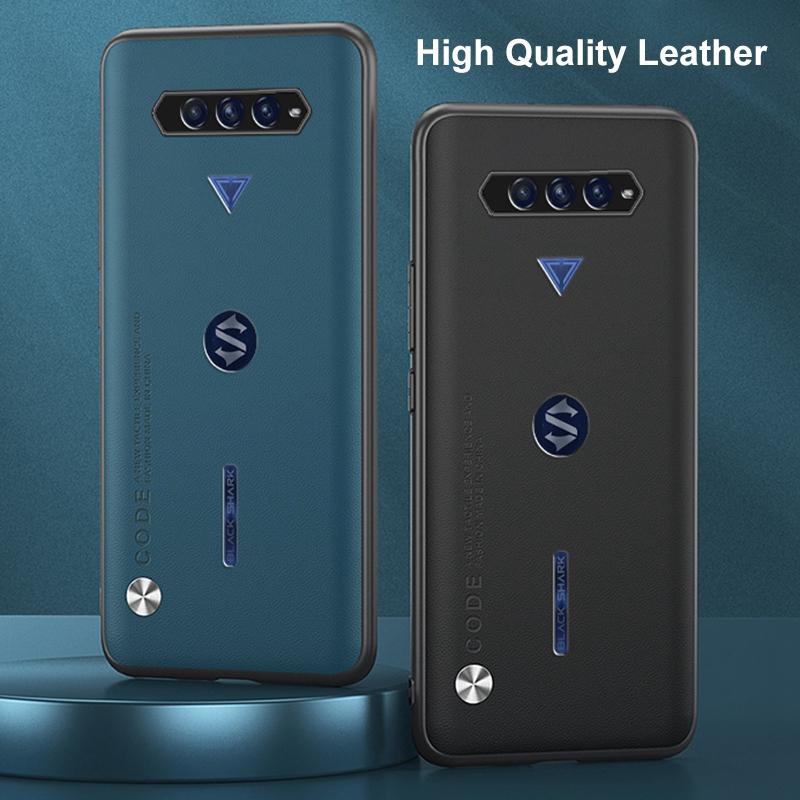 Luxus Leder Telefon Fall Für Xiaomi Schwarz Shark 4 3 5 Pro Abdeckung Matte Silikon Schutz Fall Für BlackShark 3 4 5 Pro Coque
