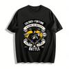 Soldier of Fortune Battle Themed Graphic Tee Military Style Top Pure Cotton T-shirt