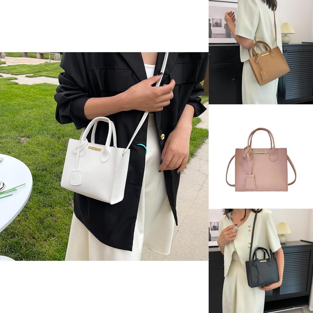 Trendy Litchi Grain Handbag For Women Fashionable Street Style Shoulder Bag 2023