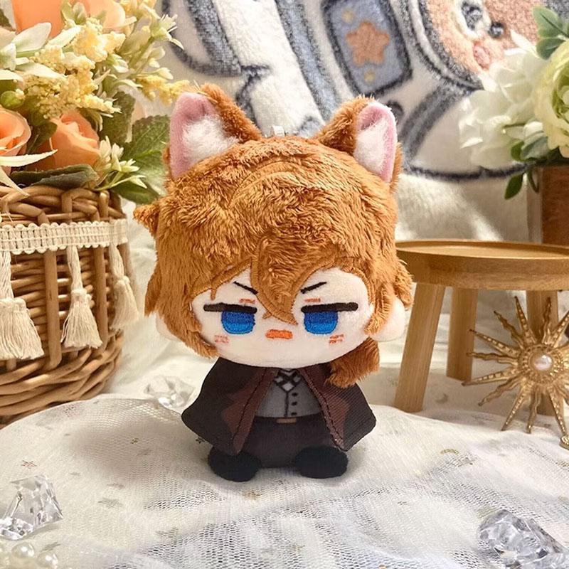 Dazai Osamu Plüschtier Taschenanhänger Nakahara Fyodor Sigma Rampo Gogol Teruko Stofftier Mini-Anhänger Plüsch Schlüsselanhänger Anime Geburtstagsgeschenke 10CM