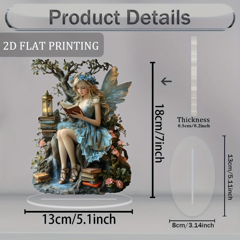 

2D Богемный стиль Акриловая книга сказок Ангел Настольное украшение Двусторонняя печать Домашний декор Очаровательный настольный аксессуар Подарки 1pcs