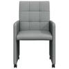Dining Chairs with Casters 2 pcs Light Grey 58 x 65 x 94 cm Fabric